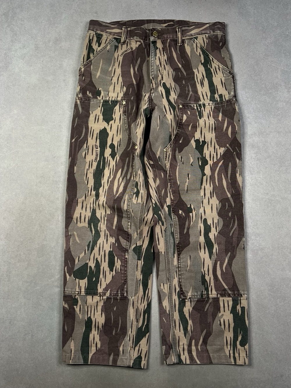 Carhartt Wip double Front Men's Camo Cargo Pants Waist 36 x 32